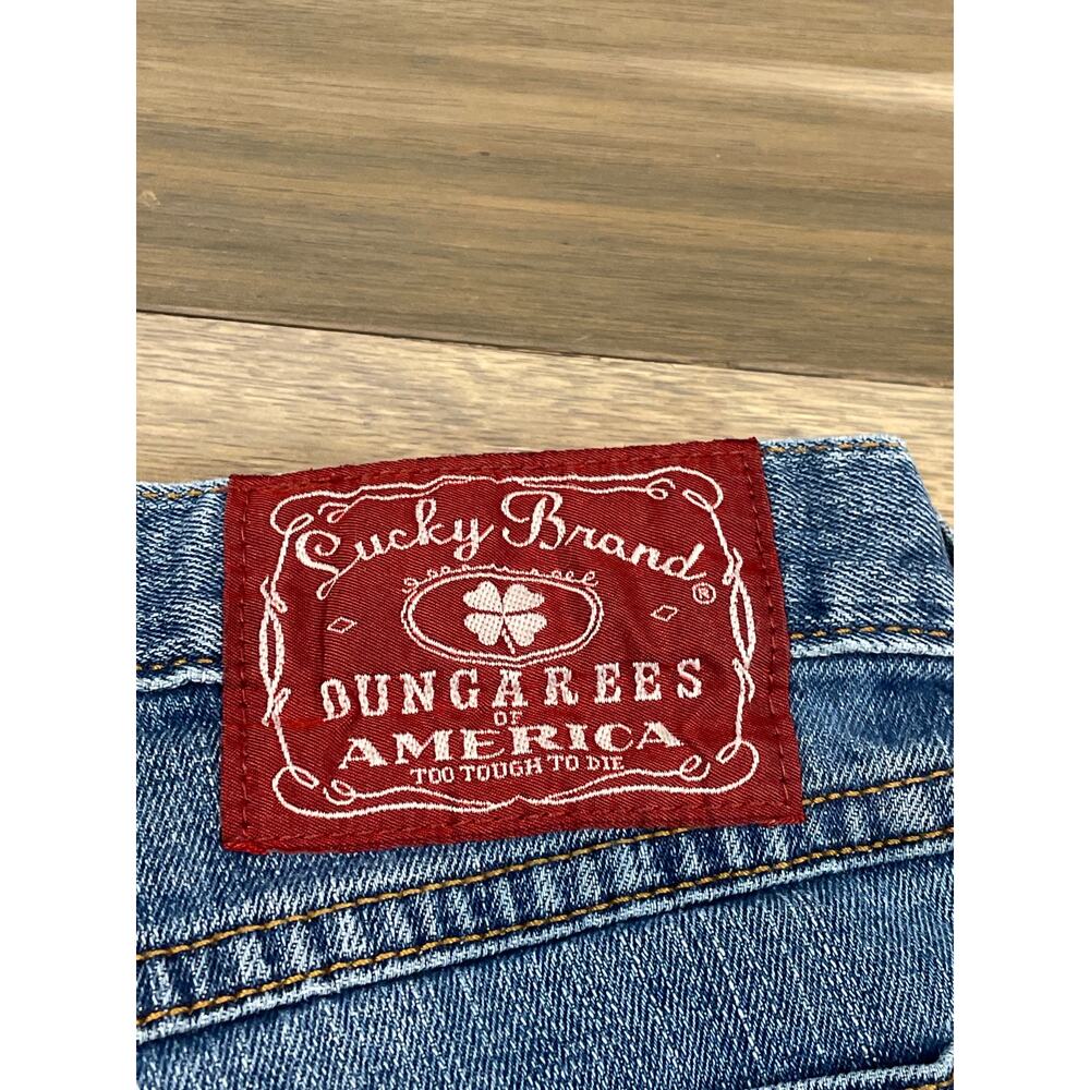 Vintage Lucky Brand Dungarees Gene Montesano Size 8 Mid Rise Flare Y2K F29AA20 - Picture 11 of 13